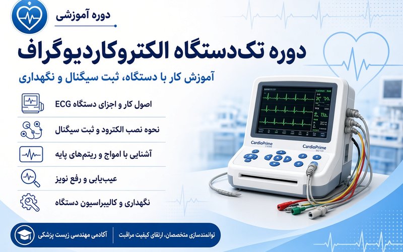 دوره تک دستگاه الکترو کاردیوگراف (ECG)