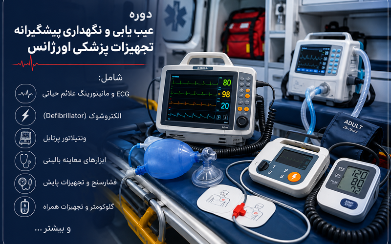 دوره تجهیزات پزشکی اورژانس